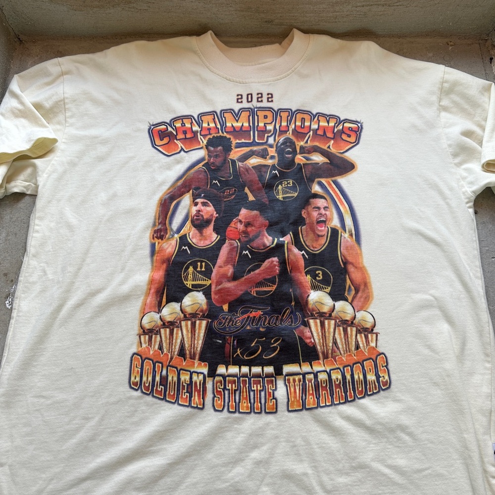 Golden State Warriors 2022 Champions Cream T-Shirt